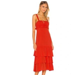 NWT Revolve Privacy Please Red Tiered Dress